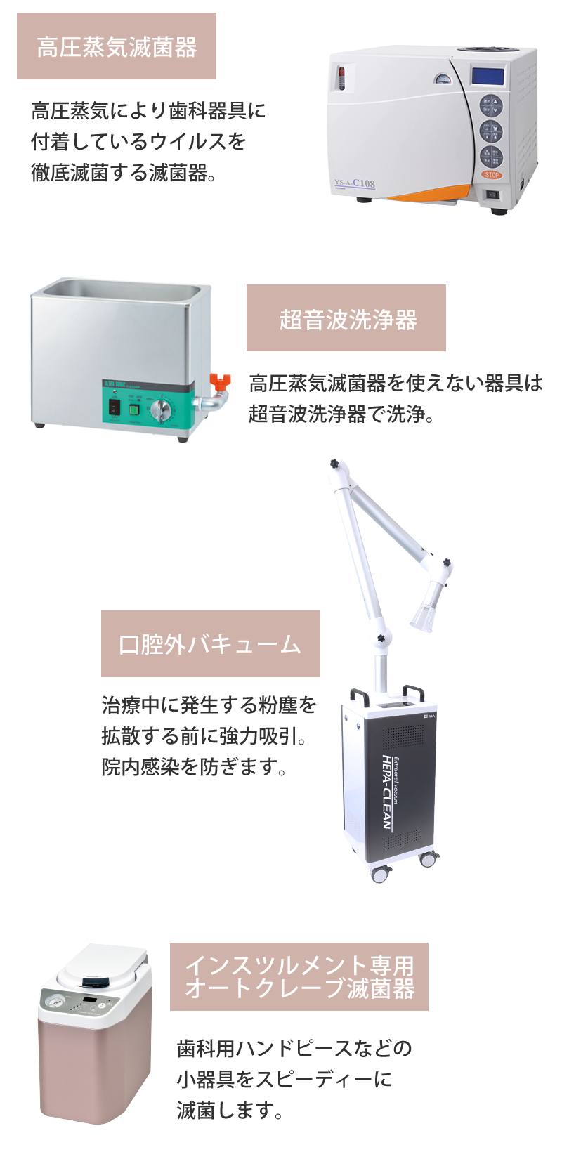 感染予防対策と滅菌・消毒器