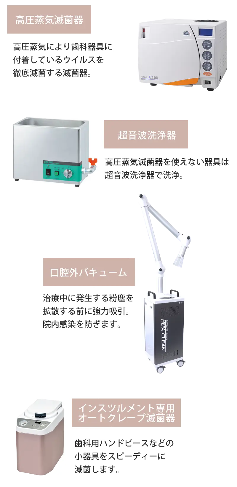 感染予防対策と滅菌・消毒器